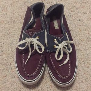 Burgundy Sperrys